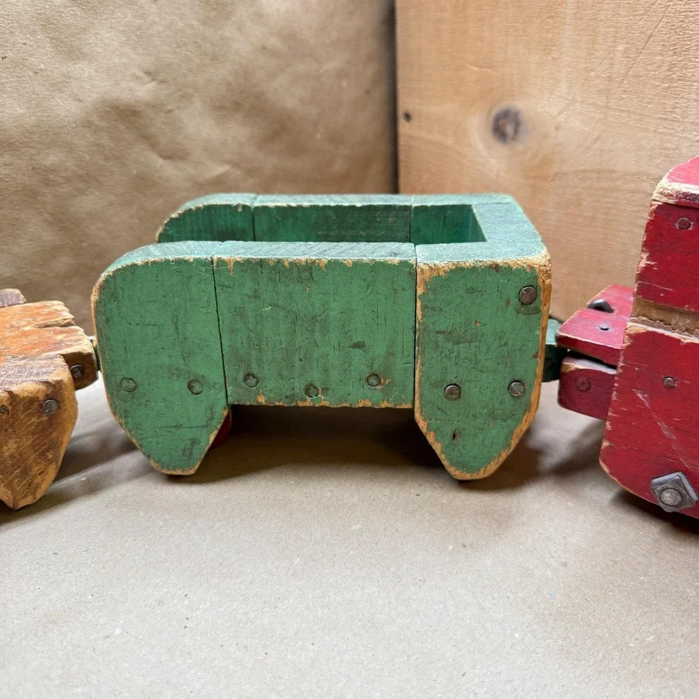 Handmade vintage wooden